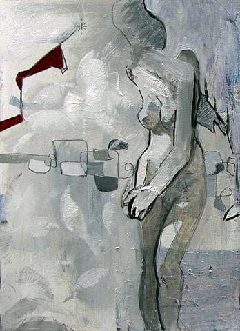Untitled (Gray and Crimson)