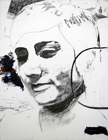 Abstract Street Art Oil and Charcoal on Canvas