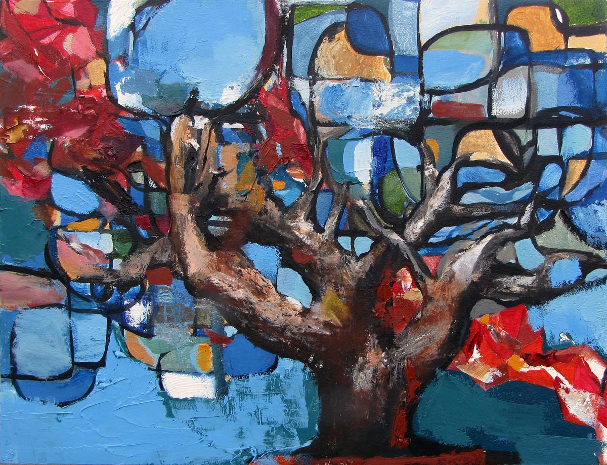 Jordan Quintero, Painting, Contemporary Art, Contemporary Figurative Painting, Mythological Art, Surrealist Art, Urban, Organic, Street Art, Trees, Transformation, Visonary Art