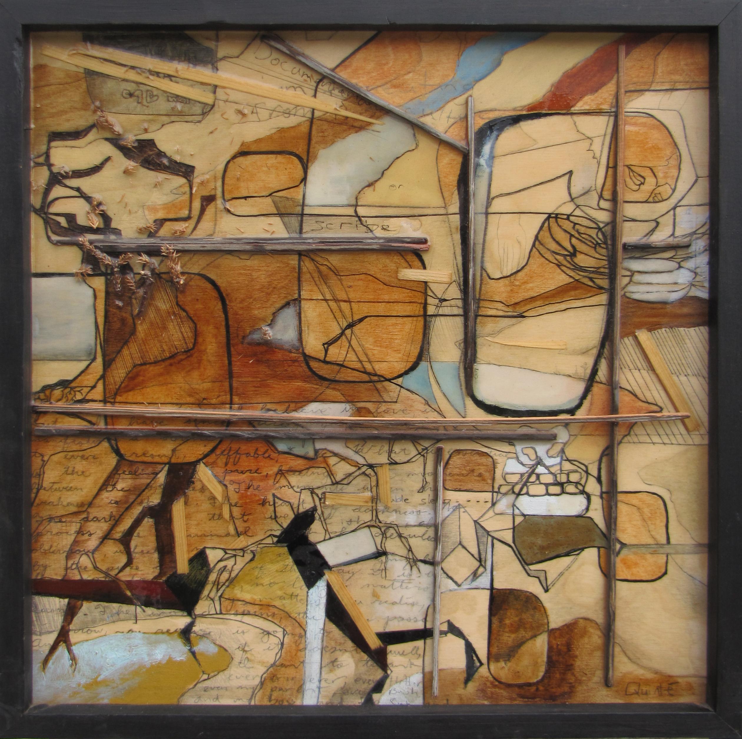 figurative abstract surrealist mixed media