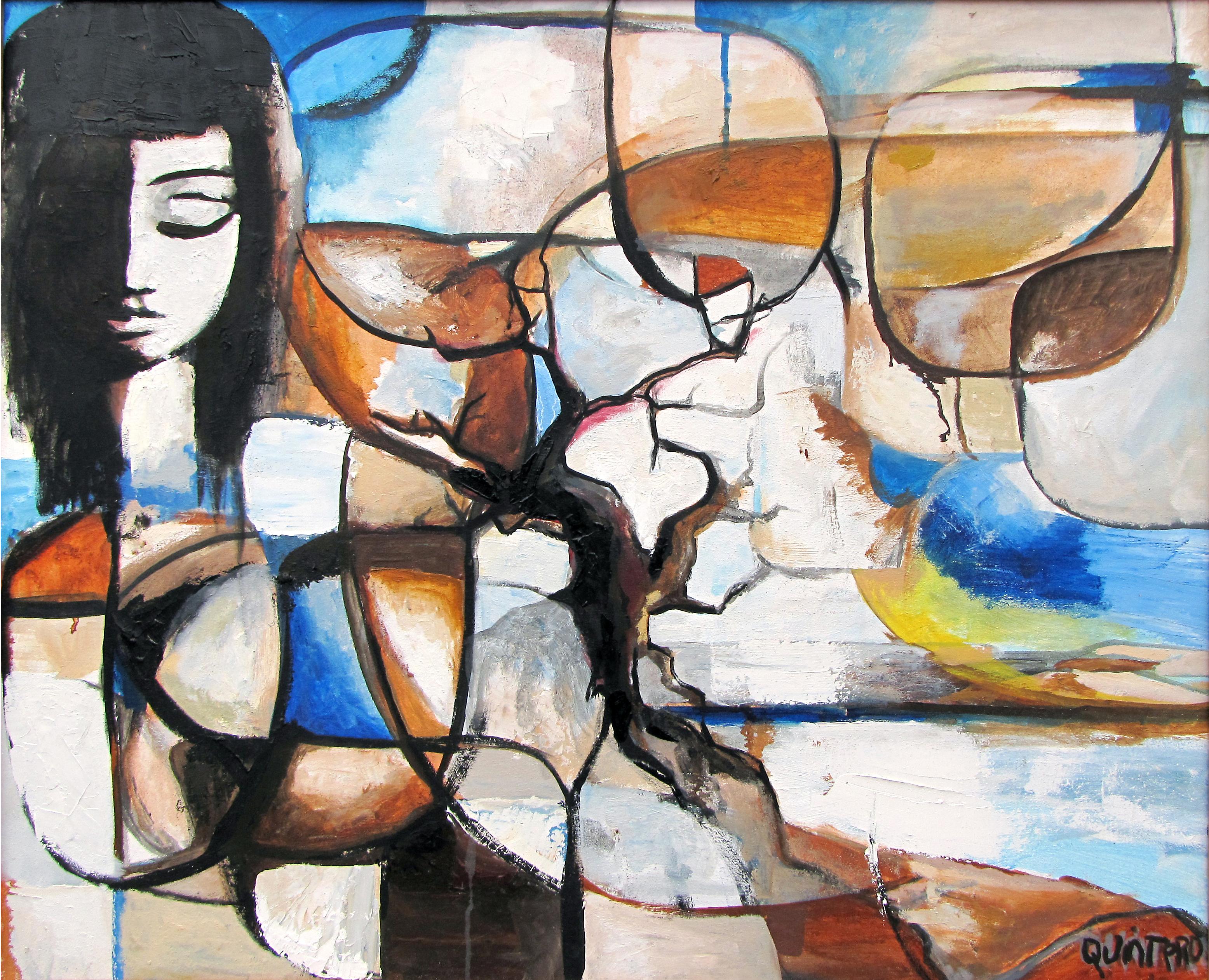 Jordan Quintero, Painting, Contemporary Art, The Tempest, Supermodel, Abstract, Contemporary Figurative Painting, Mythological Art, Surrealist Art, Urban, Organic, Street Art, Trees, Transformation, Visonary Art