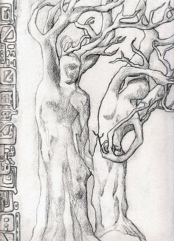 contemporary drawing abstract still life