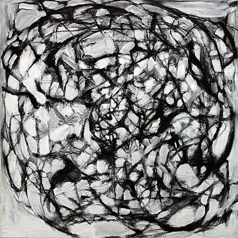 automatic drawing, abstract expressionism, contemporary gestural paintings, mixed media