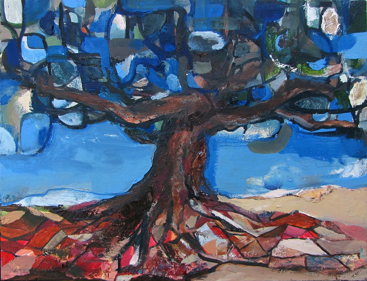 Jordan Quintero, Painting, Contemporary Art, Contemporary Figurative Painting, Mythological Art, Surrealist Art, Urban, Organic, Street Art, Trees, Transformation, Visonary Art