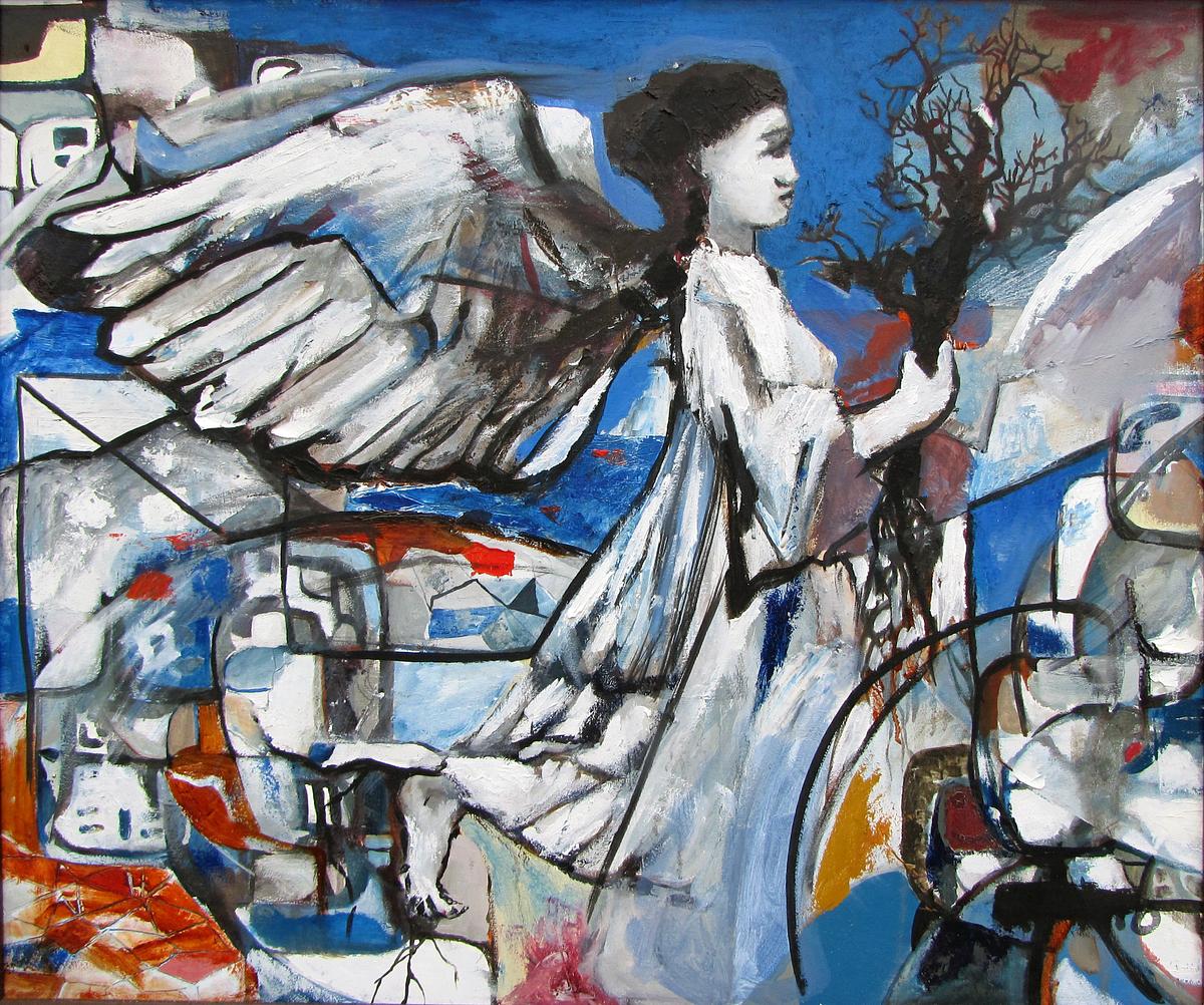 Jordan Quintero, Painting, Contemporary Art, Contemporary Figurative Painting, Mythological Art, Surrealist Art, Urban, Organic, Street Art, Trees, Transformation, Visonary Art