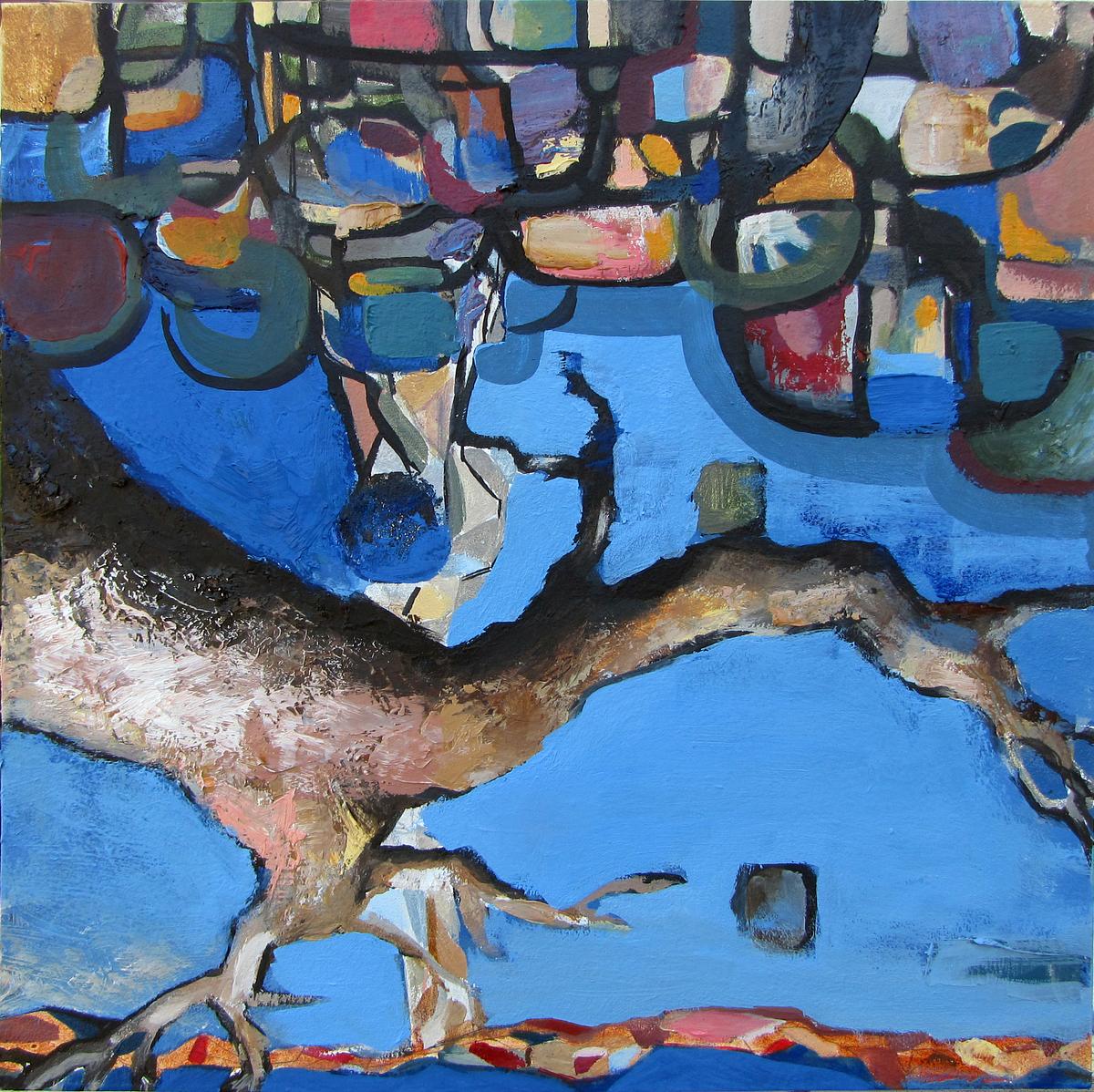 Jordan Quintero, Painting, Contemporary Art, Contemporary Figurative Painting, Mythological Art, Surrealist Art, Urban, Organic, Street Art, Trees, Transformation, Visonary Art