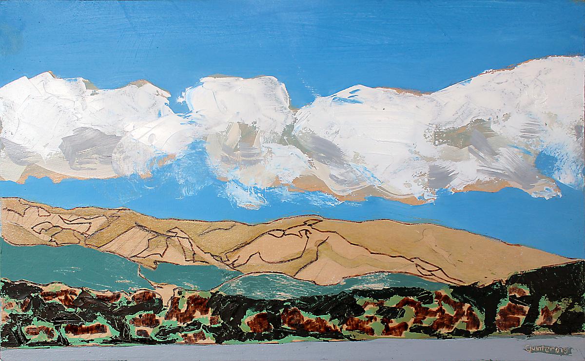 Santa Barbara Landscape, Santa Ynez Valley, Mixed Media Landscape, California Landscape
