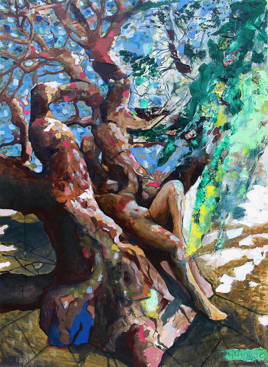 Paradise Lost, figure painting, contemporary oil panting fine art abstract surrealism