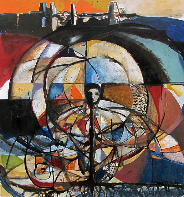 Jordan Quintero, Painting, Contemporary Art, Contemporary Figurative Painting, Mythological Art, Surrealist Art, Urban, Organic, Street Art, Trees, Transformation, Visonary Art