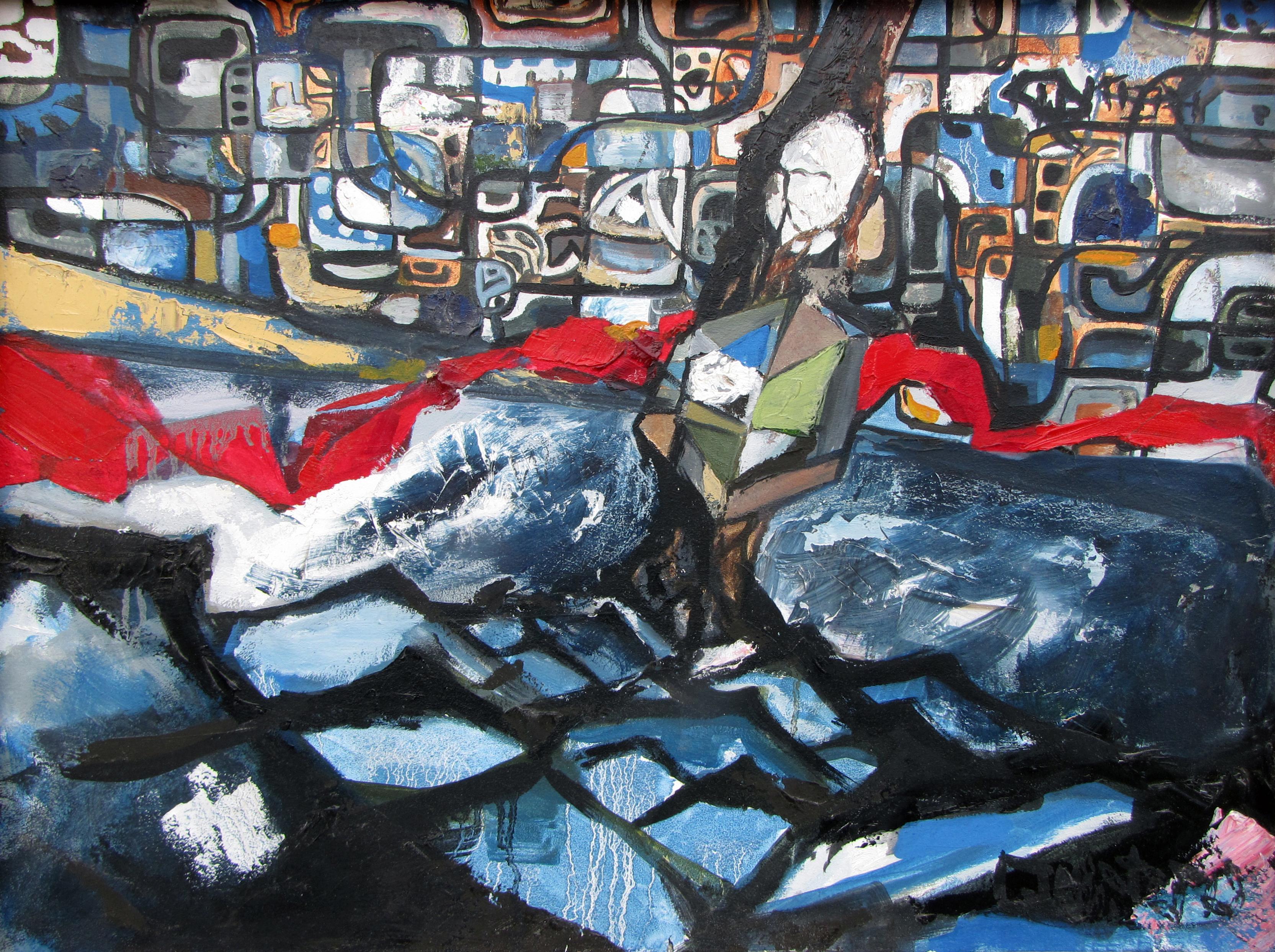 Jordan Quintero, Painting, Contemporary Art, Contemporary Figurative Painting, Mythological Art, Surrealist Art, Urban, Organic, Street Art, Trees, Transformation, Visonary Art